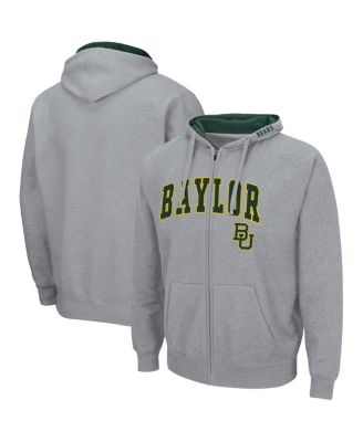 Men's Heathered Gray Baylor Bears Arch and Logo 3.0 Full-Zip Hoodie
