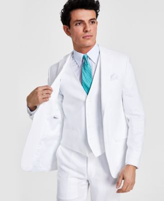 Men's Slim-Fit White 100% Linen Suit Jacket, Created for Macy's 