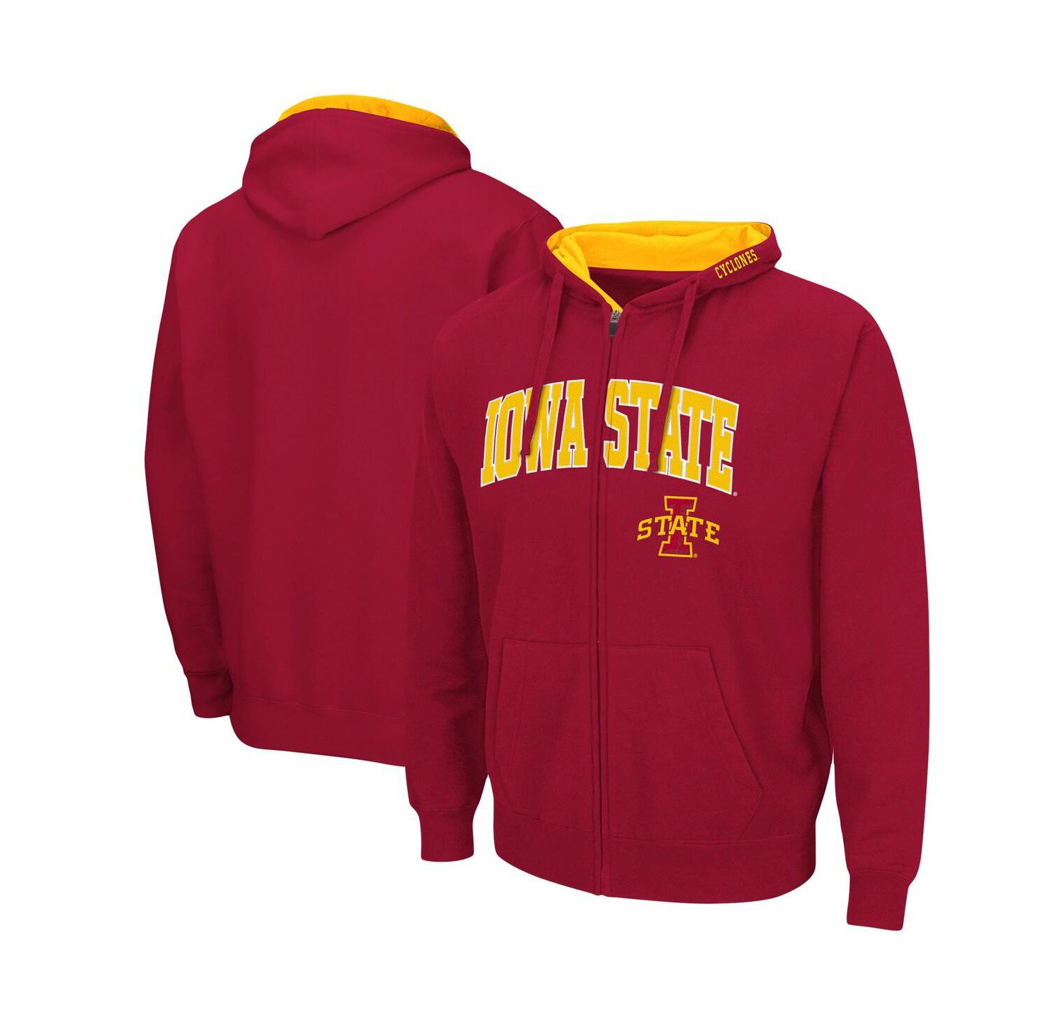 Men's Iowa State Cyclones Arch and Logo 3.0 Full-Zip Hoodie