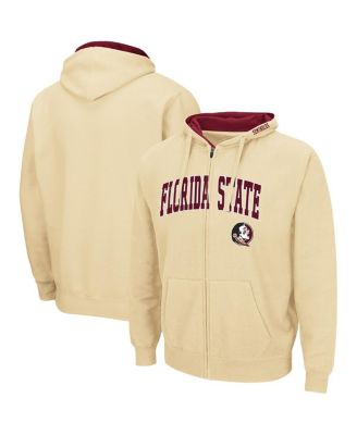Men's Gold Florida State Seminoles Arch and Logo 3.0 Full-Zip Hoodie