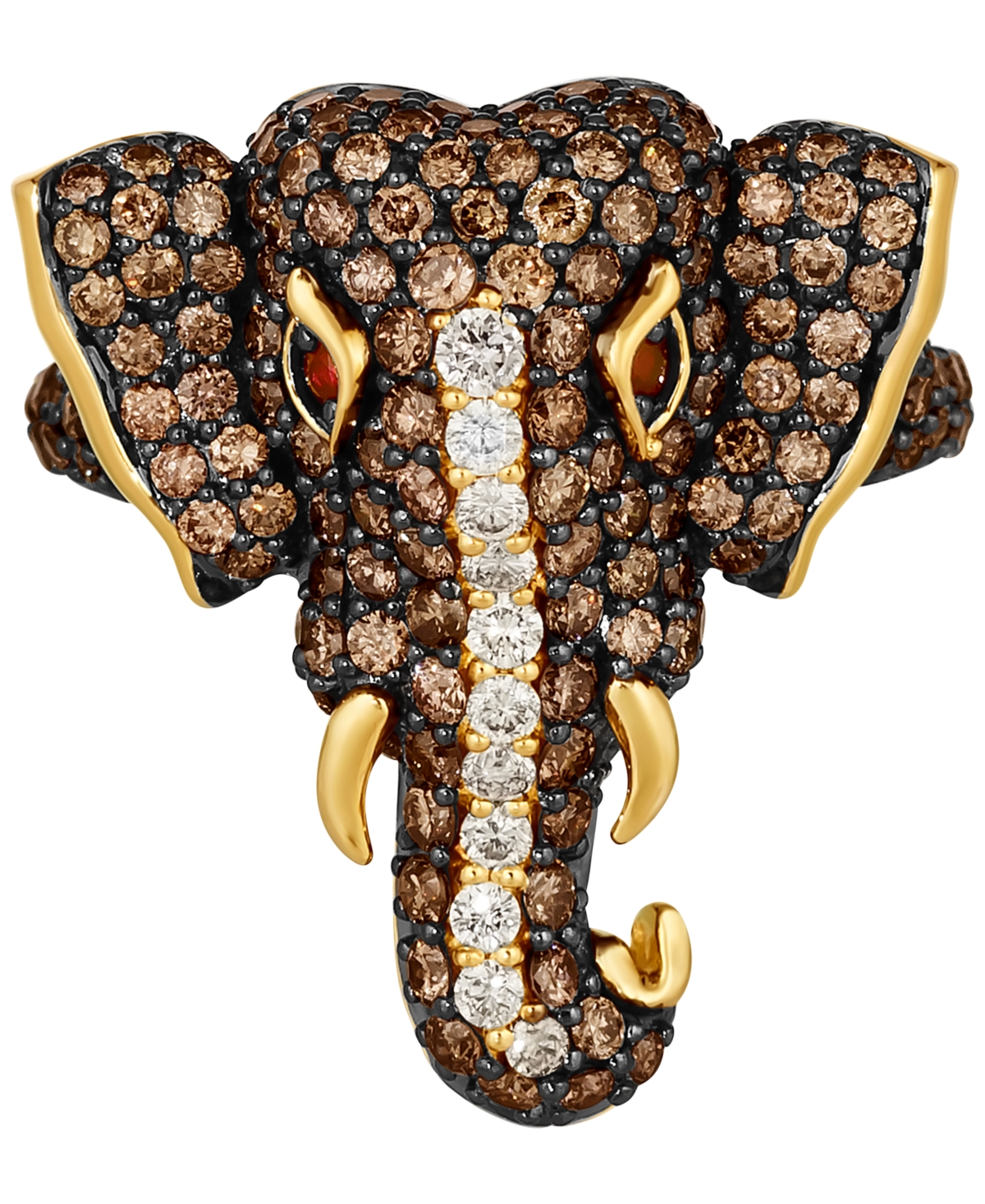 Le Vian Diamond (2 Ct. T.w.) & Passion Ruby Accent Elephant Ring In 14k Gold In Gold