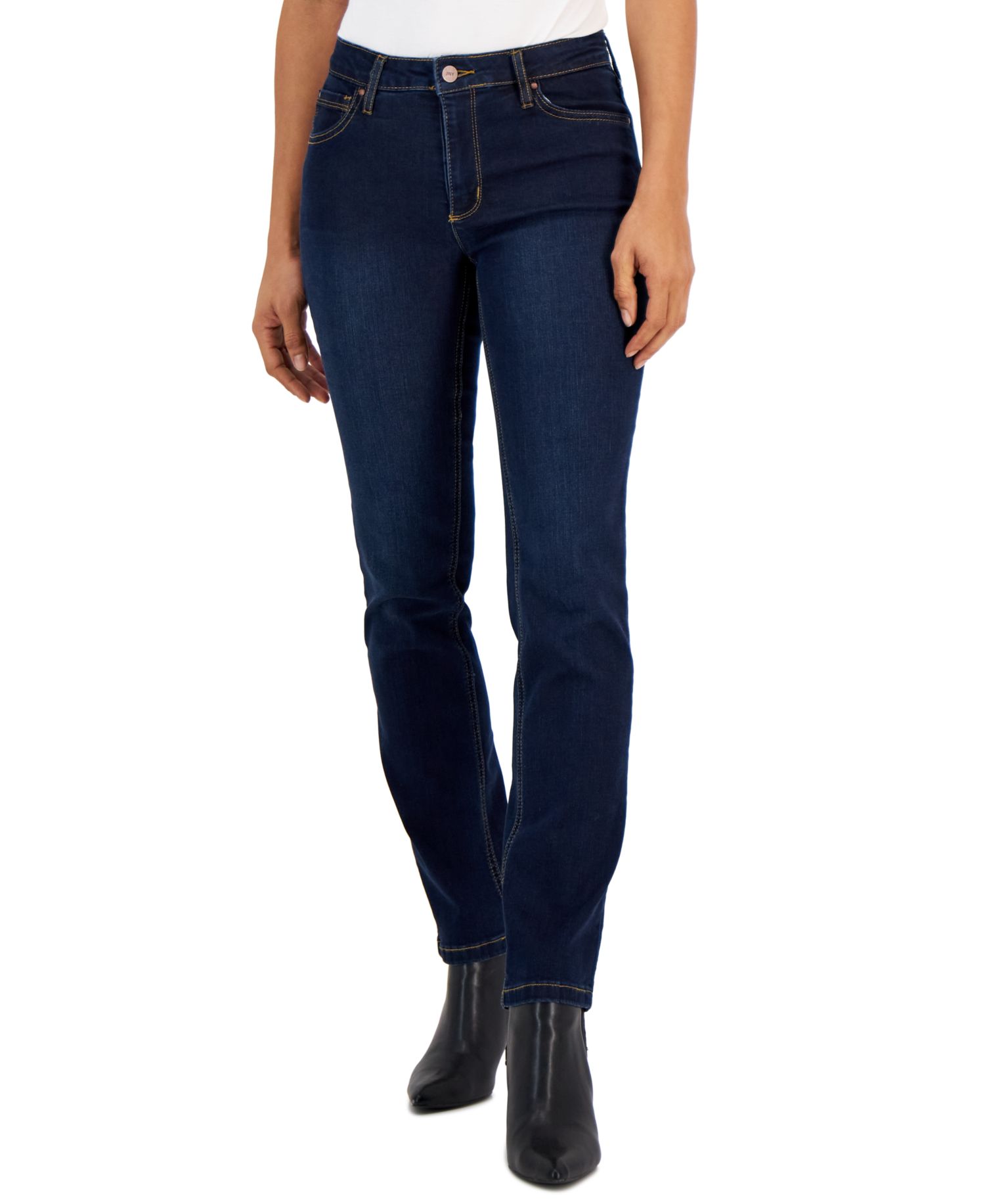 Women's Lexington Mid Rise Straight Leg Denim Jeans