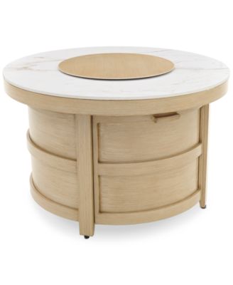 Reid Outdoor 5-Pc. Chat Set (1 Fire Pit & 4 Club Chairs), Created for Macy's