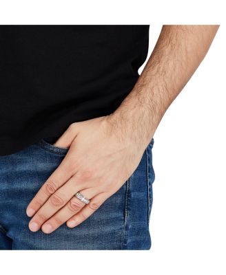 Men's Lab Grown Diamond Band (1-1/2 ct. t.w.) in 10k Gold & White Gold