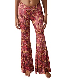 Women's Hold Me Closer Printed Bell-Bottom Pants