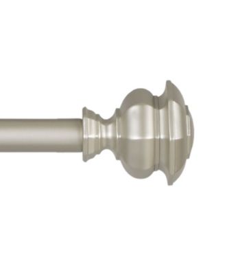 Welford 1" Adjustable Window Curtain Rod and Finial 22 Piece Set, 36"-72"