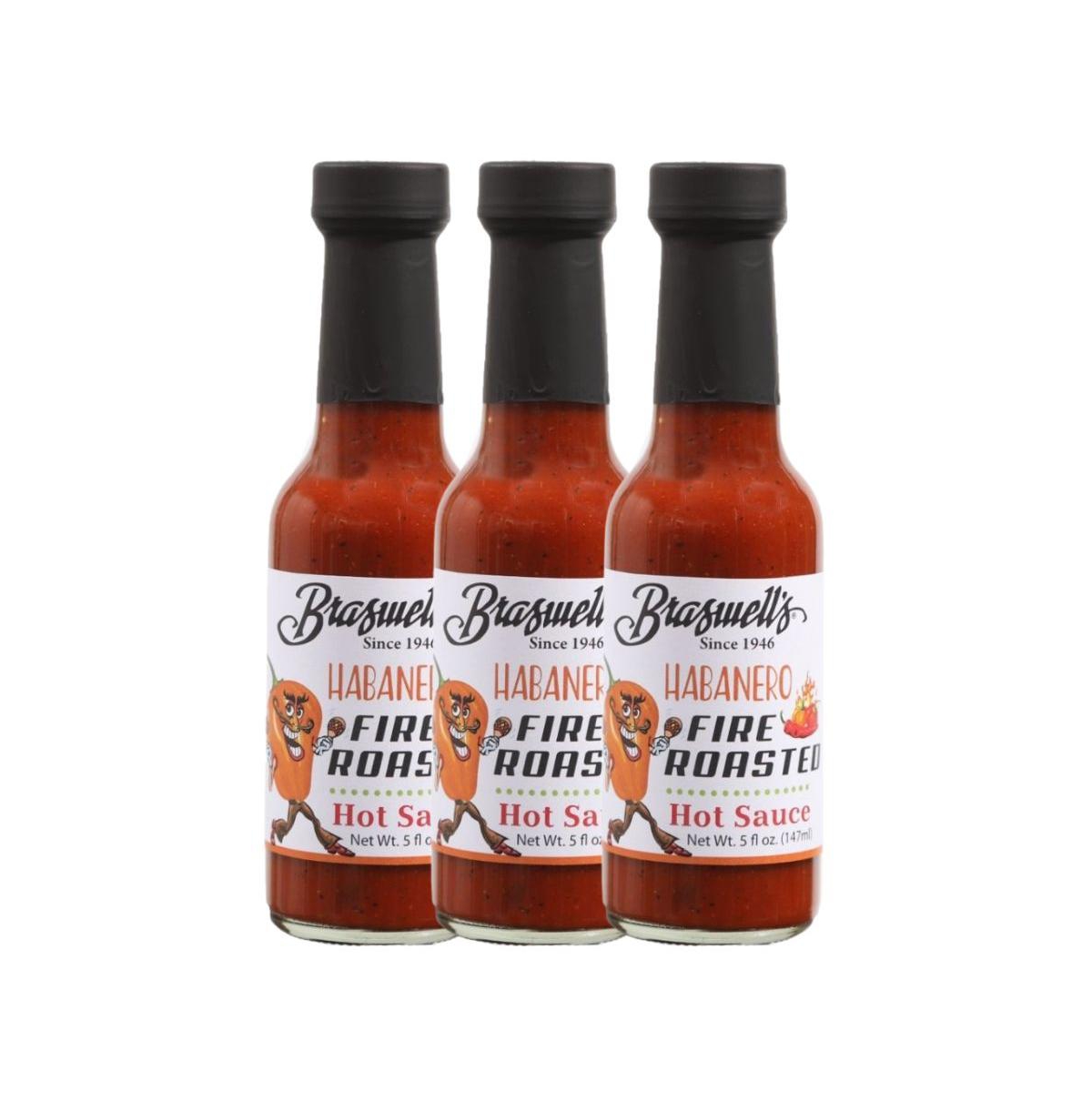 Braswells Fire Roasted Habanero Sauce 5 oz (3 Pack)