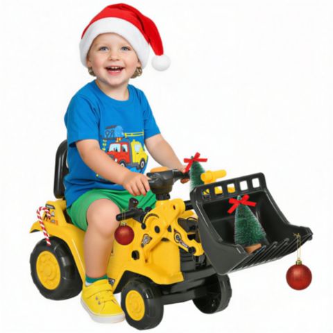 Детская игрушка Homcom Ride-On Tractor 2-in-1 Front Loader, 31.5" L x 10.5" W, 66 lbs., Ages 18-48 Months