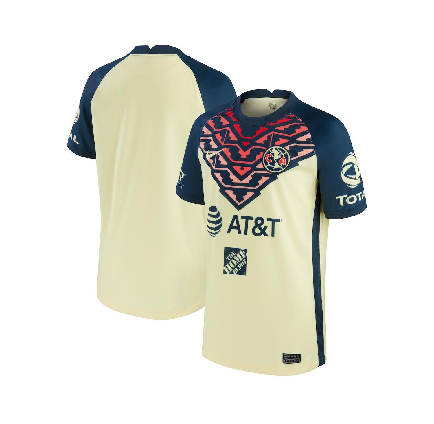 Big Boys Yellow Club America 2021/22 Home Breathe Stadium Replica Jersey