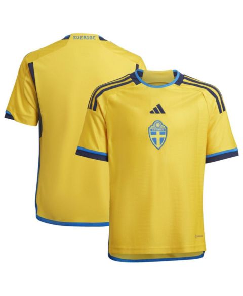 Детская домашняя джерси adidas сборной Швеции 2022/23 Replica, Yellow
