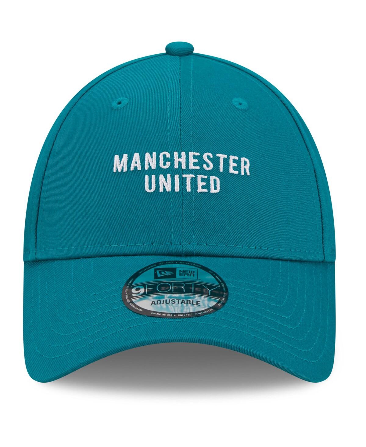 Shop New Era Men's  Turquoise Manchester United Seasonal 9forty Adjustable Hat