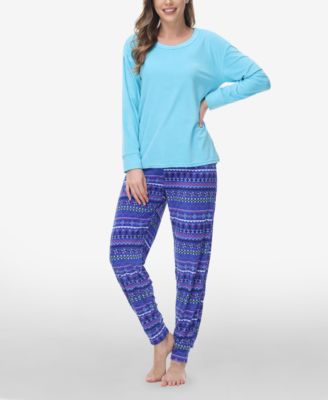 Women's Long Sleeve Crew Top with Jogger, Set of 2