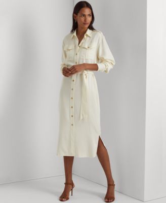 Lauren ralph lauren twill shirtdress hotsell