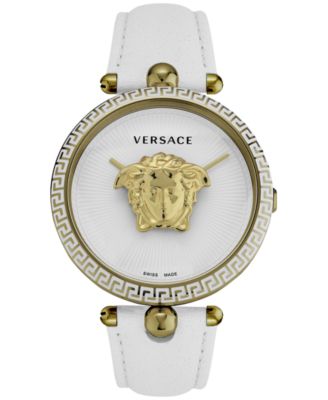 Versace - Women's Swiss Palazzo Empire White Leather Strap Watch 39mm