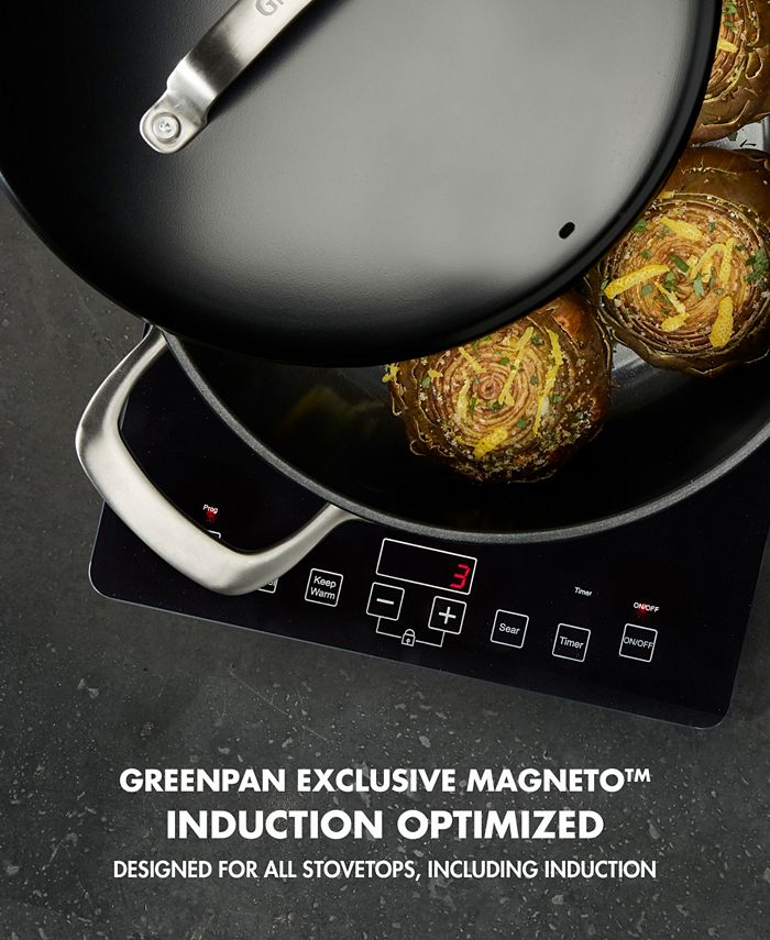 GreenPan Aluminum, Stainless Steel 8Quart Stock Pot with Lid Macy