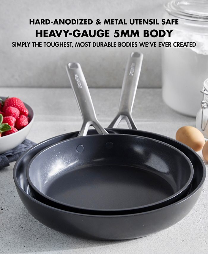GreenPan Aluminum, Stainless Steel 2Piece Frying Pan Set Macy's
