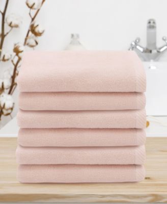 Ediree Turkish Cotton 6 Piece Fingertip Towels Set