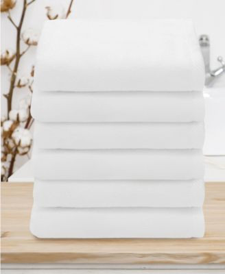 Ediree Turkish Cotton 6 Piece Hand Towels Set
