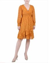 Yellow Knee Length Dresses for Women Formal Casual Party