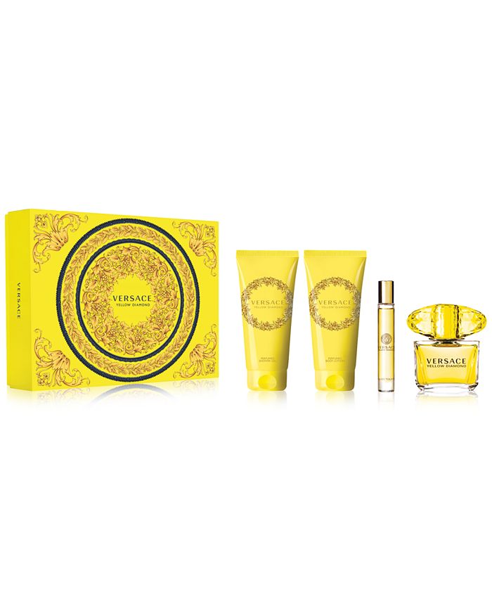 Versace 4-Pc. Macy\'s Diamond Set - Yellow de Gift Toilette Eau