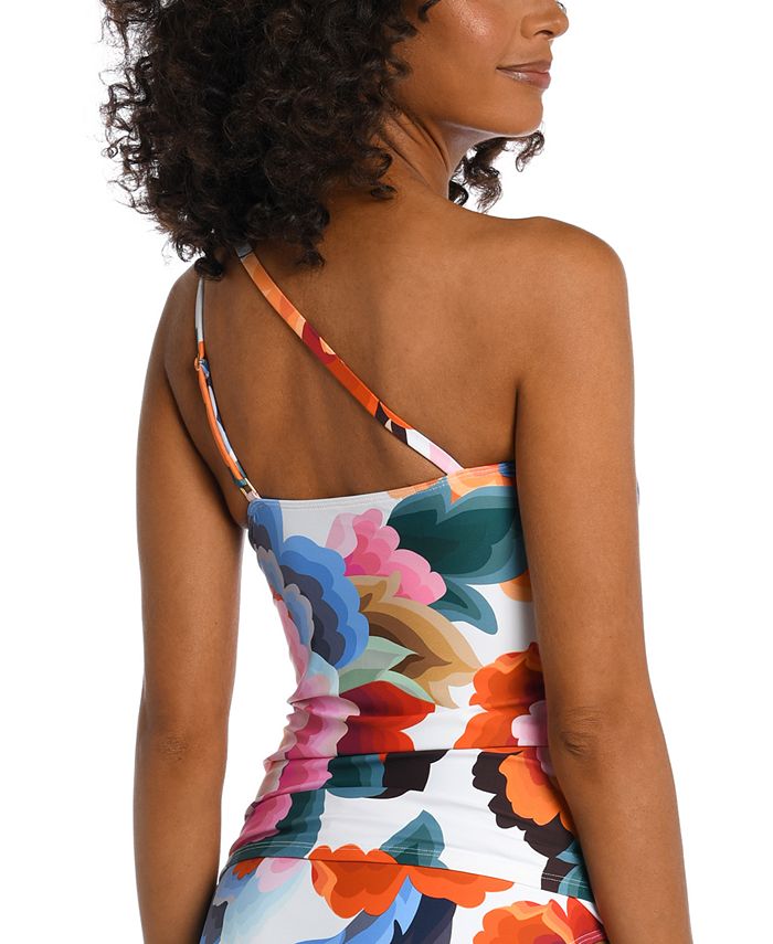 La Blanca Women's Floral Rhythm OneShoulder Tankini Top Macy's