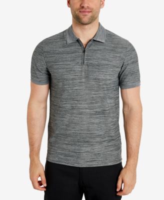 Kenneth Cole Men's Performance Knit Zip Polo & Reviews - Polos - Men ...
