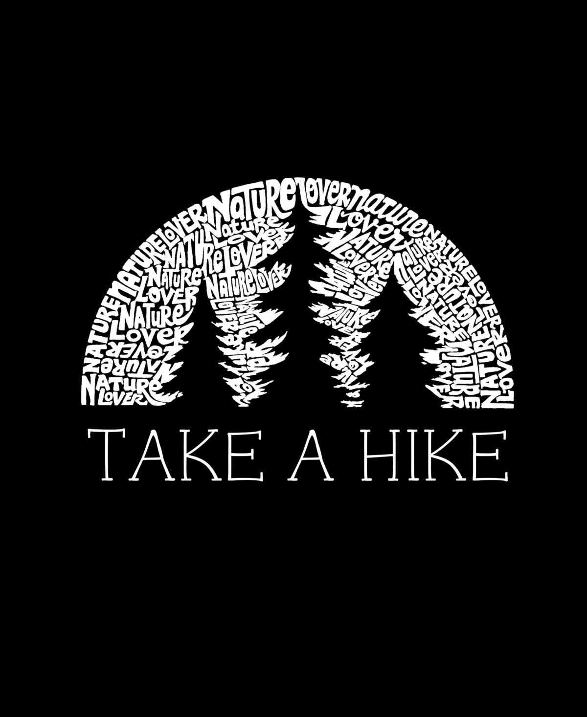 La Pop Art Men's Nature Lover Word Art Long Sleeves T-shirt