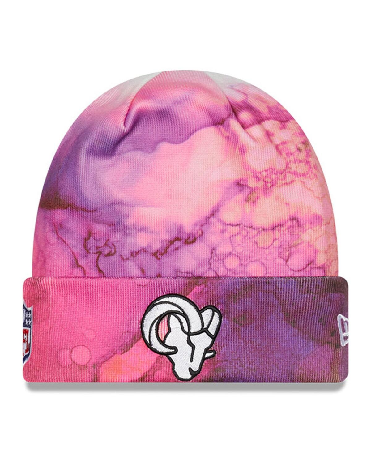 Shop New Era Men's  Pink Los Angeles Rams 2022 Nfl Crucial Catch Knit Hat