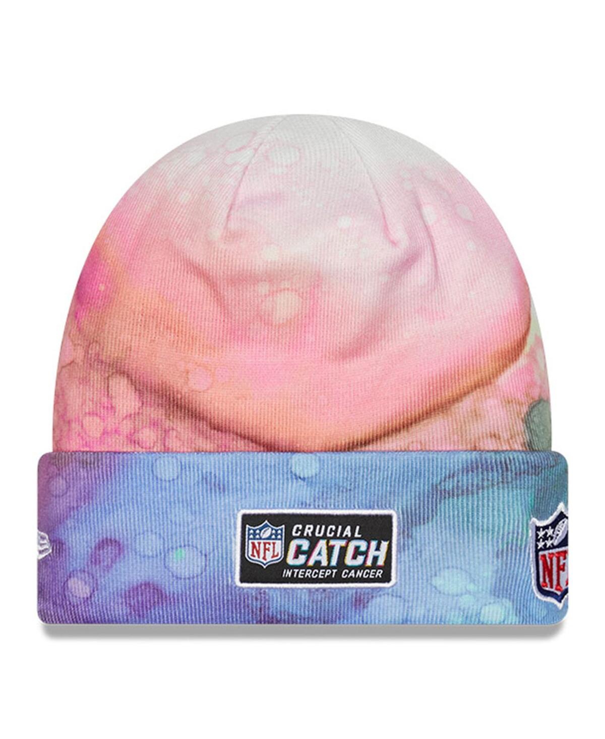 Shop New Era Men's  Pink Chicago Bears 2022 Nfl Crucial Catch Knit Hat
