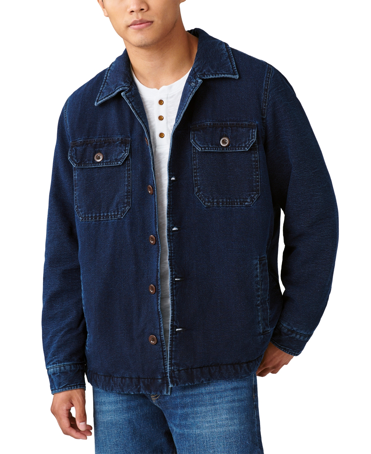LUCKY BRAND MEN'S CLASSIC FIT LINED SHIRT JACKET