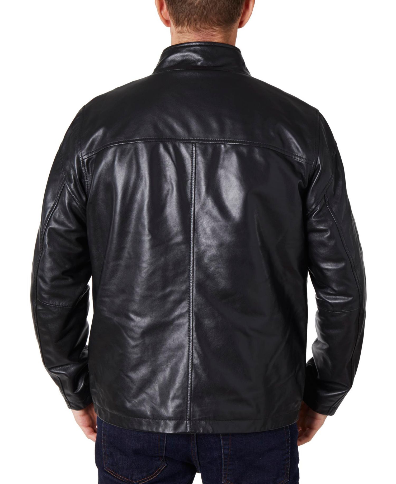 Men's Zipper Genuine Leather Jacket