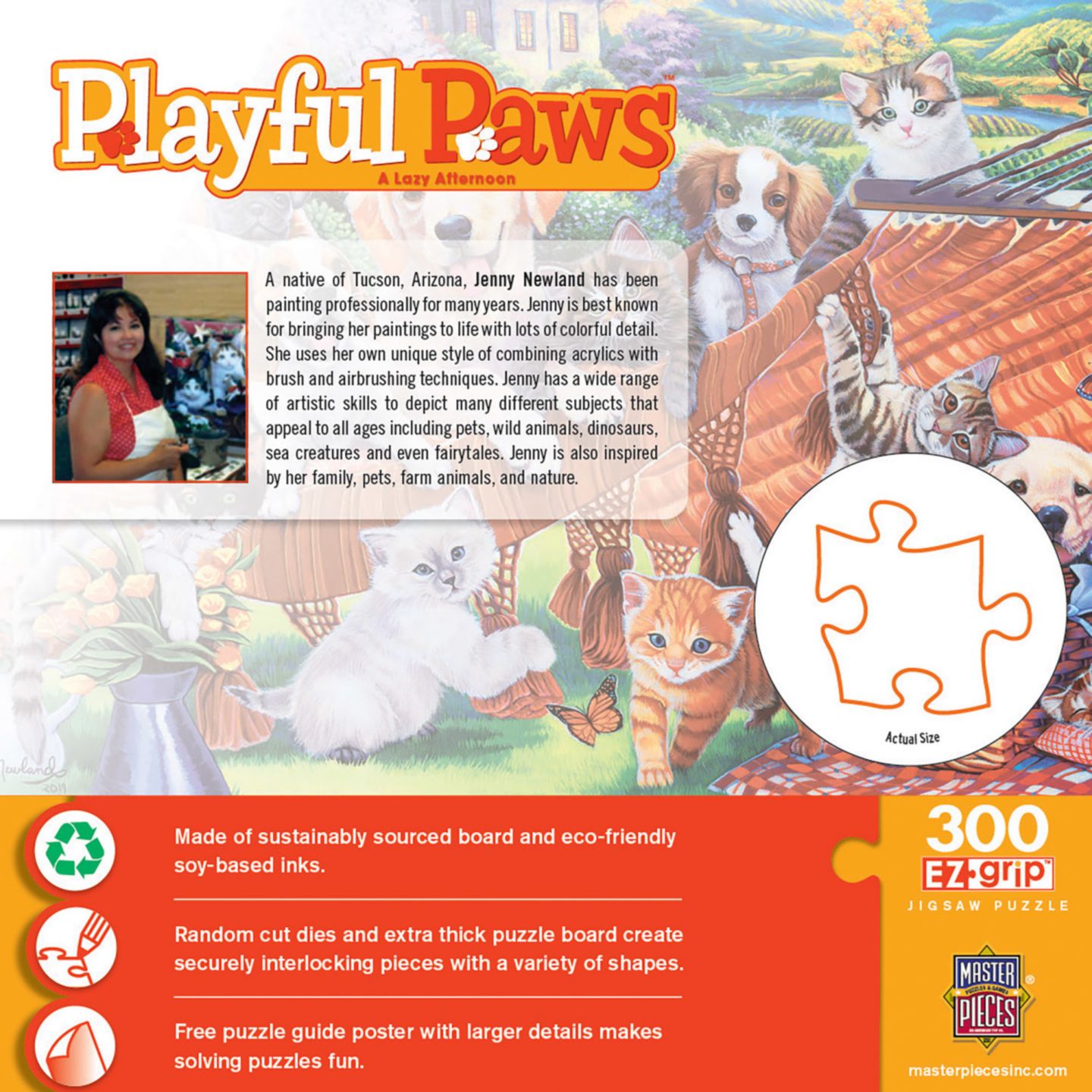 Детский пазл MasterPieces Puzzles Playful Paws 300-Piece Ez Grip Puzzle, от 8 лет, цвет: Разноцветный — фото 3