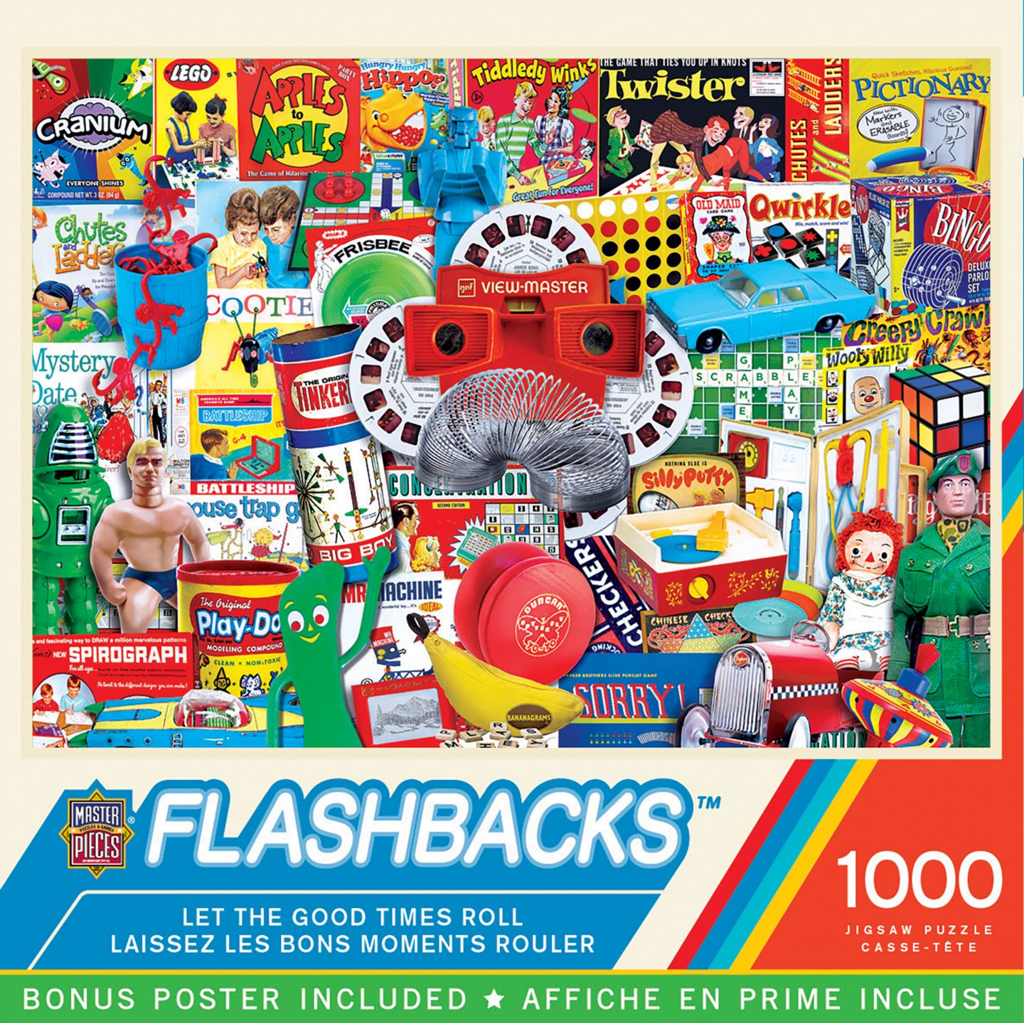 Детский пазл MasterPieces Puzzles MasterPieces Flashbacks - Let the Good Times Roll 1000 Piece Puzzle, цвет: Разноцветный — фото 1