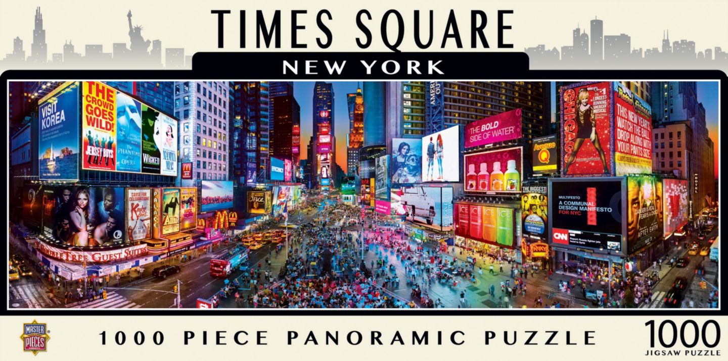 Детский пазл MasterPieces Puzzles American Vista Times Square 1000 Piece Puzzle, Ages 14+, цвет: Разноцветный — фото 1