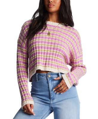 Billabong - Juniors' In A Daze Striped Long-Sleeve Sweater