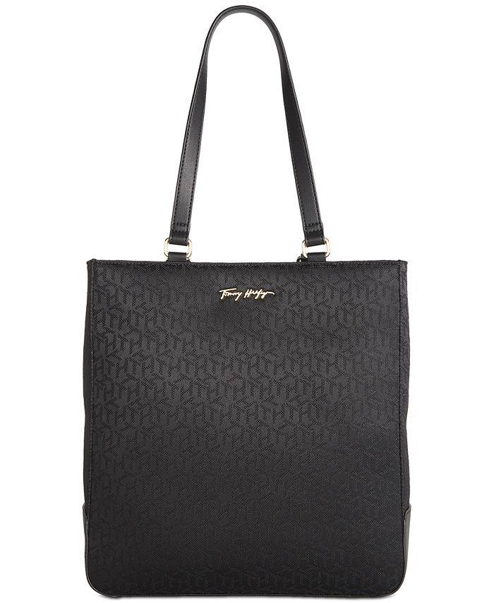 Shilling Vier zone Tommy Hilfiger Sutton Signature Jacquard Large Tote & Reviews - Handbags &  Accessories - Macy's
