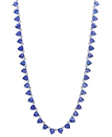 EFFY® Tanzanite Trillion 18" Collar Necklace (19-3/4 ct. t.w.) in Sterling Silver