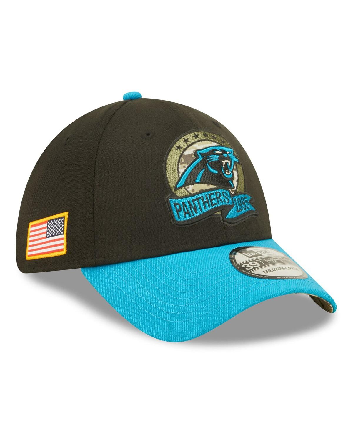 Men's New Era Blue Carolina Panthers 2022 Salute To Service 39THIRTY Flex Hat - Blue
