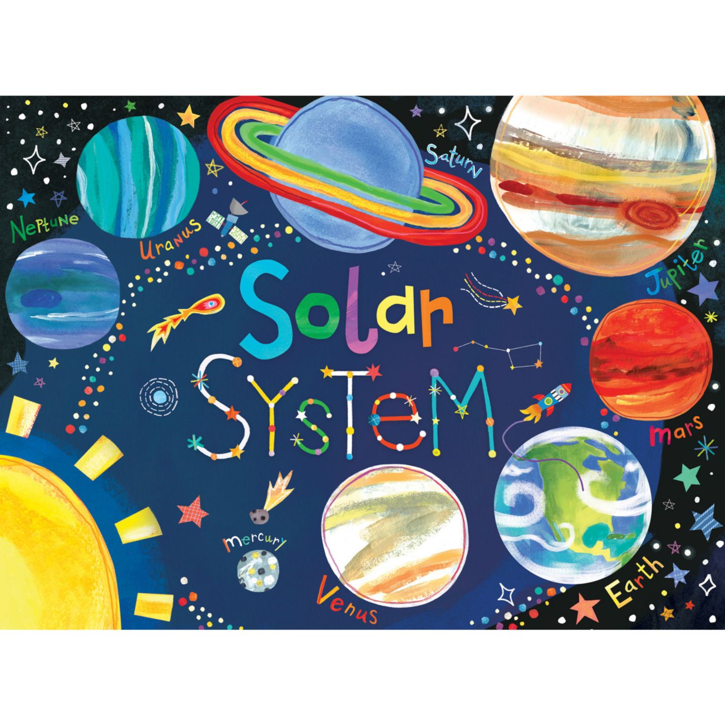 Детская игрушка MasterPieces Puzzles Hello, World! Solar System 60 Piece Puzzle, Ages 5+, цвет: Разноцветный — фото 2