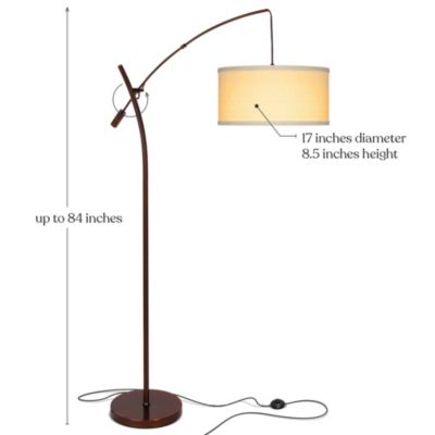 Grayson 84" LED Arc Floor Lamp with Adjustable Arm