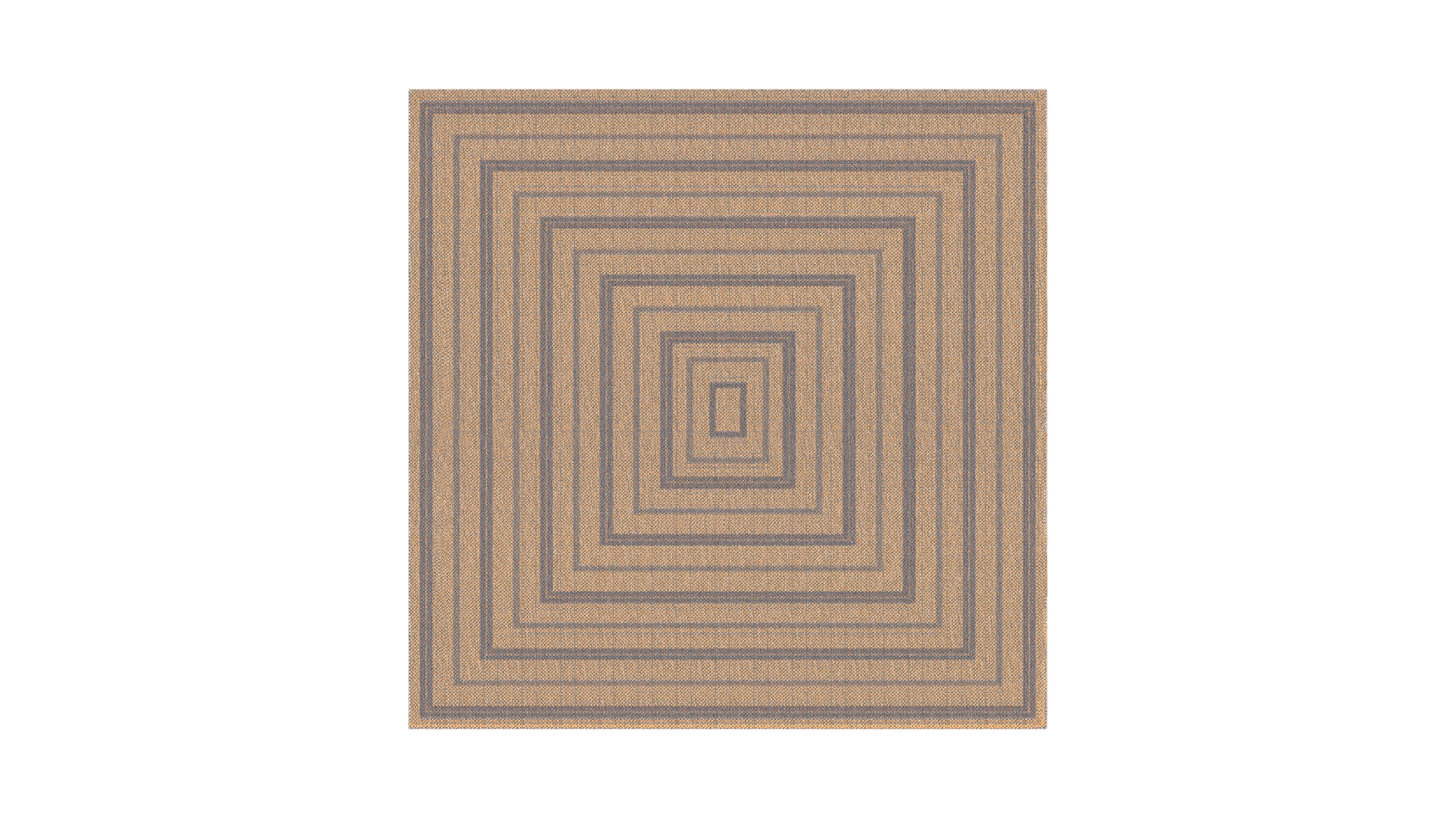 Liora Manne' Sahara Multi Border 7'10" x Square Outdoor Area Rug