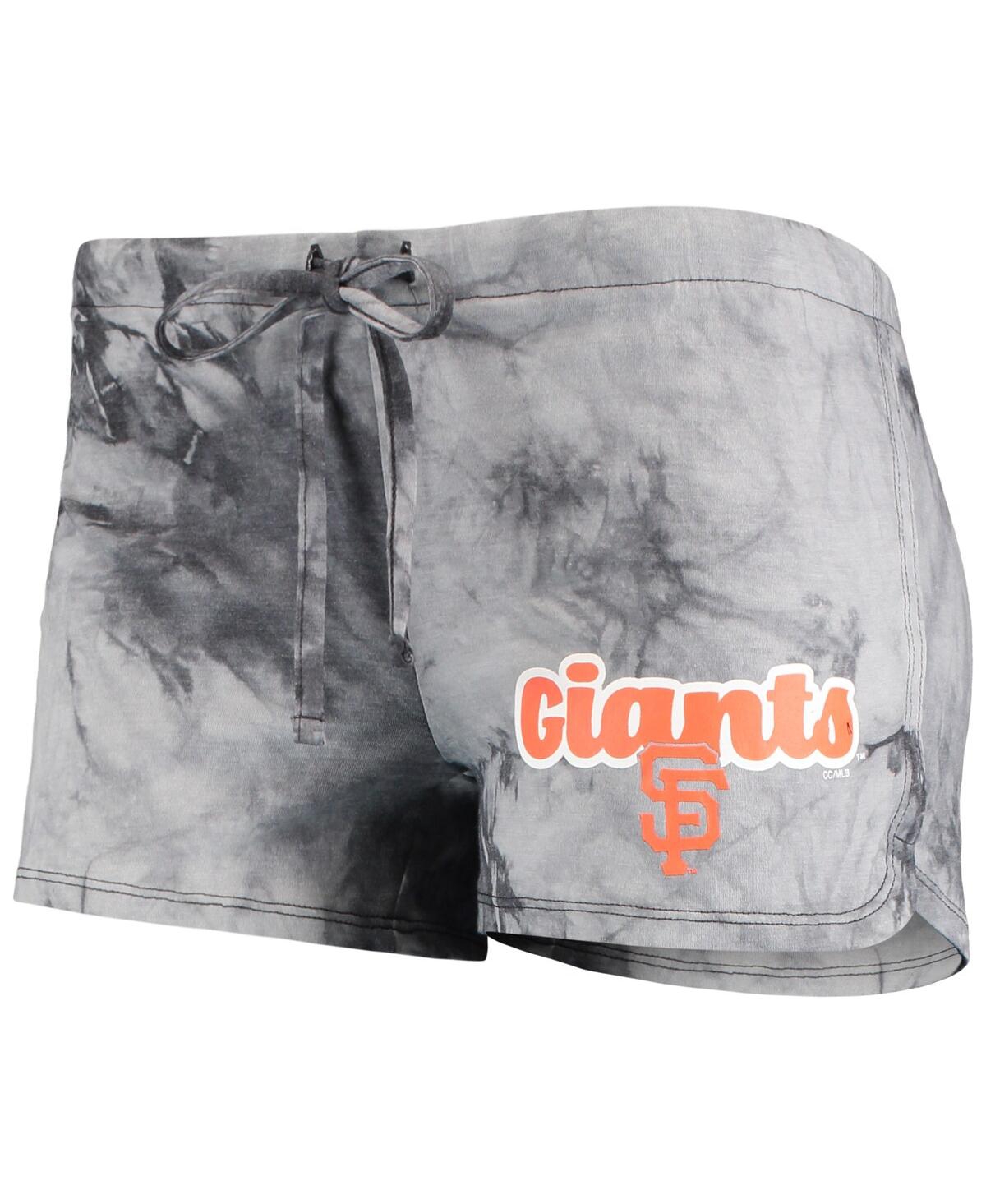 Concepts Sport Women's  Charcoal San Francisco Giants Billboard Racerback Tank And Shorts Sleep Set In Charcoal