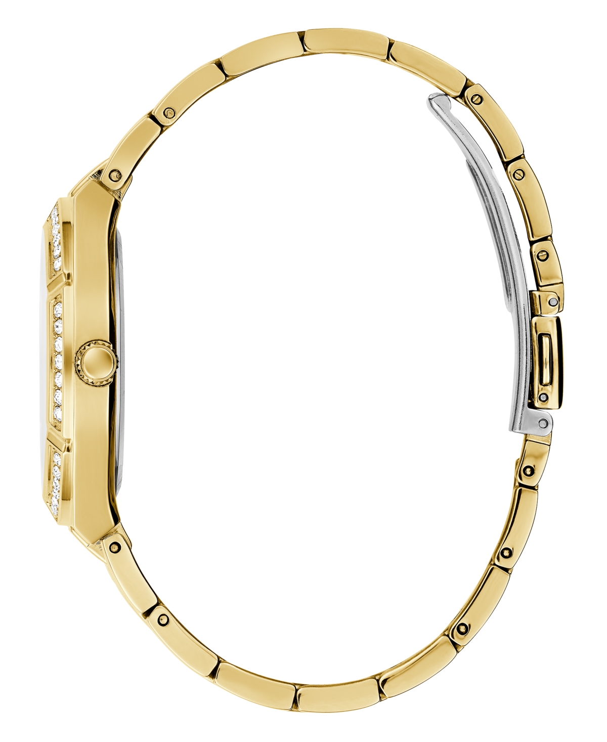 Guess Women s Gold Tone Glitz Stainless Steel Bracelet Watch 36mm Gold Tone Smart Closet
