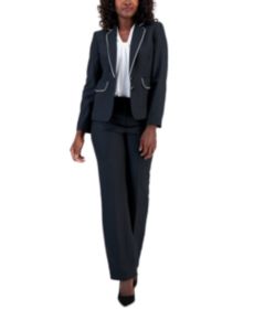  Le Suit Women's Jacket/Pant Suit, Vanilla ICE, 8 : Clothing,  Shoes & Jewelry