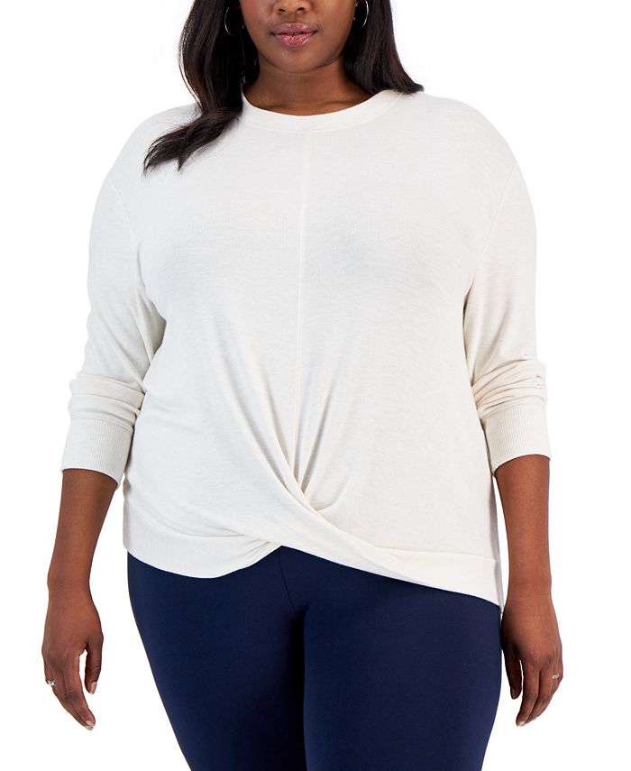 Style u0026 Co Plus Size Twisted Snit Top, Created for Macy's - Macy's