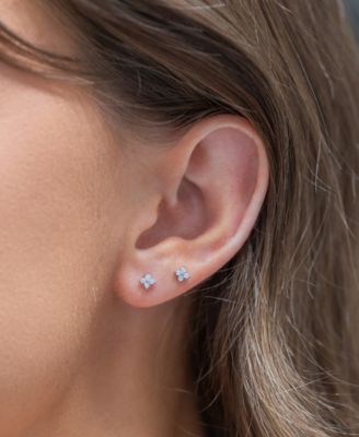 Women's Teeny Tiny Clear Cluster Studs