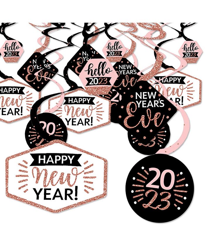 Big Dot of Happiness Rose Gold Happy New Year - 2023 New Year's Eve ...
