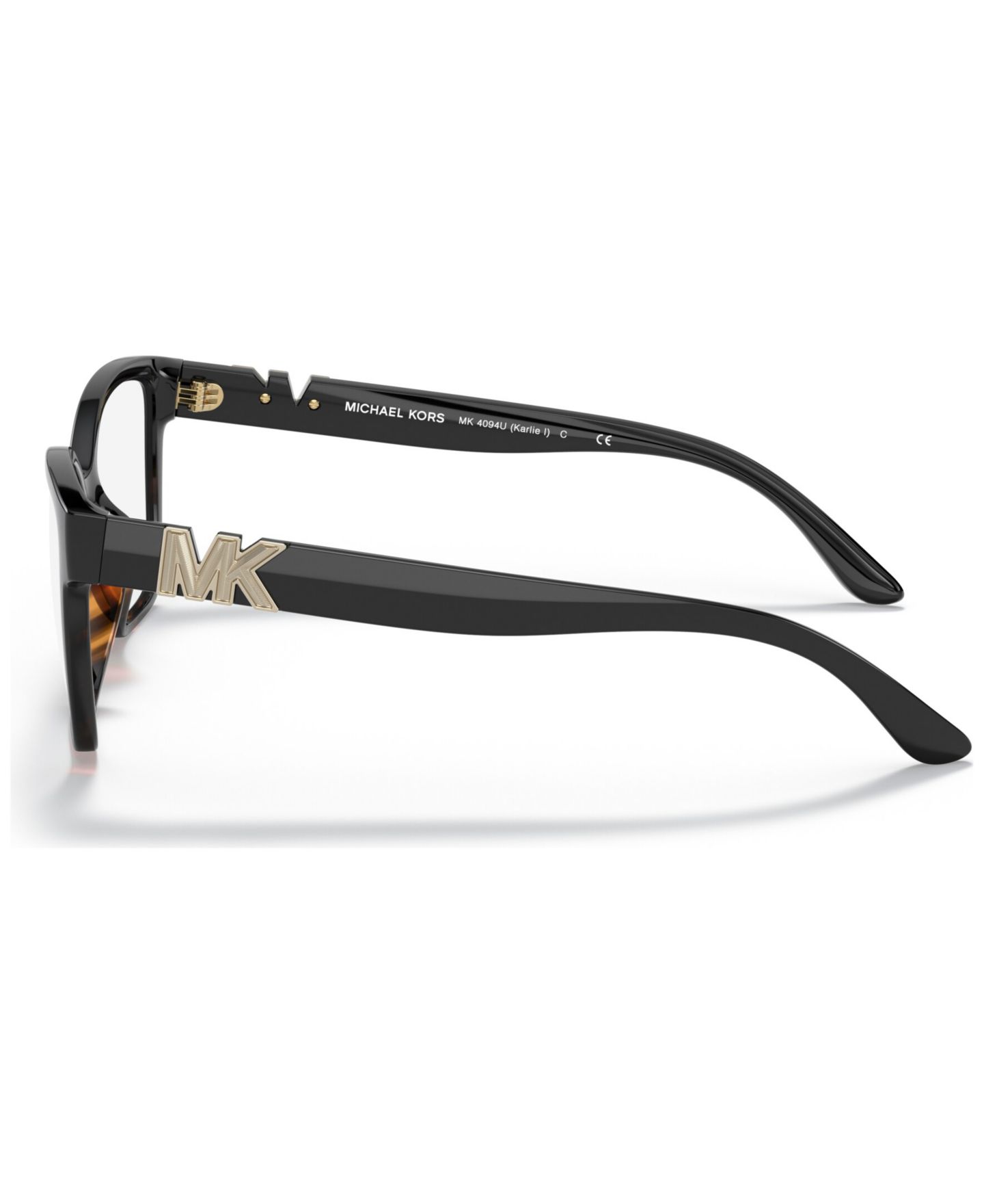 Женские очки Michael Kors Woman Square Plastic MK4094U Karlie I Eyeglasses, цвет: Чёрный / Черепаховый — фото 4