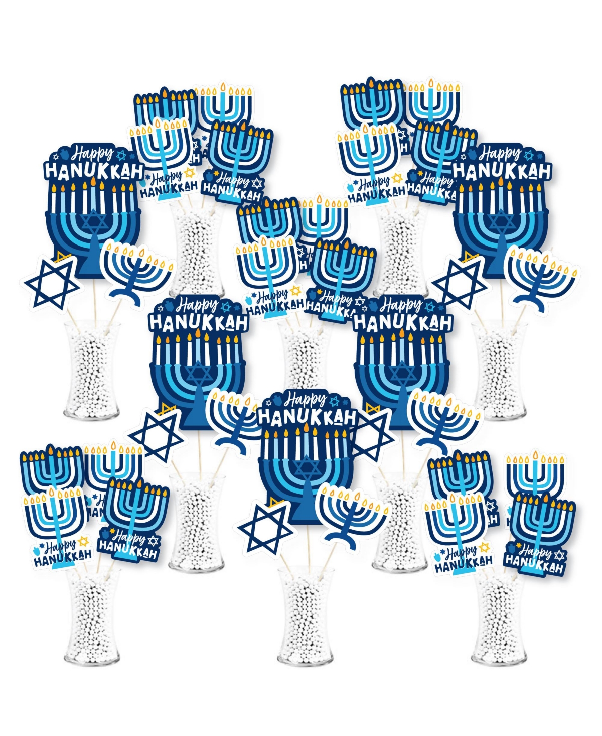 Hanukkah Menorah Chanukah Party Centerpiece Showstopper Table Toppers 35 Pc