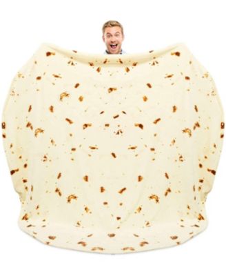 Novelty Throw Tortilla Blanket Flour Tortilla Design - 60 Inches